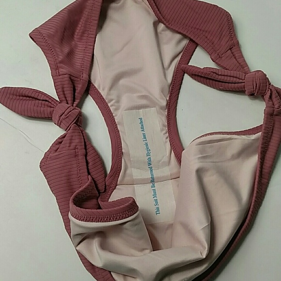 NWOT Shade & Shore Hipster Ribbed Tie Side Bottom - Picture 5 of 6